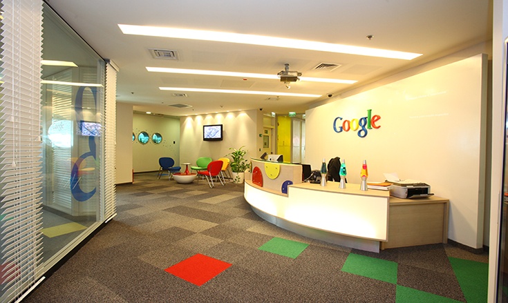 Carpet tiles in Google’s European headquarters in Dublin, Ireland