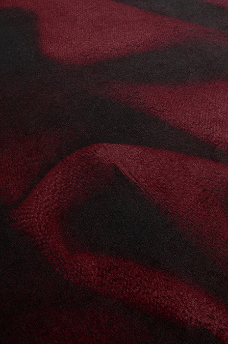 Soft curly red carpet at Atelier Velour - ege carpets