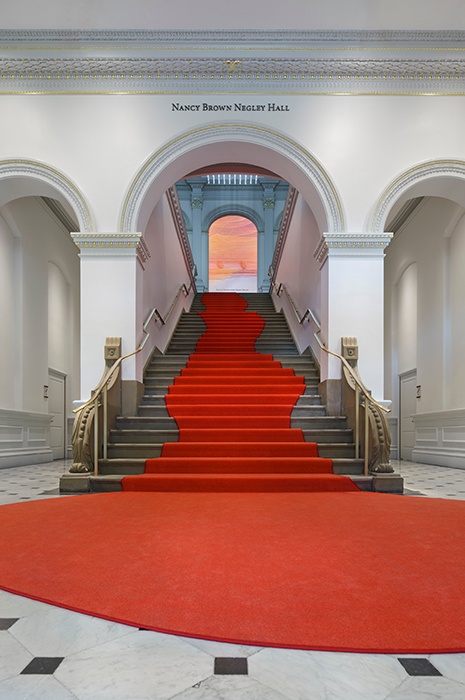 A staircase design collaboration with ege carpets and Smithsonian American Art Museum